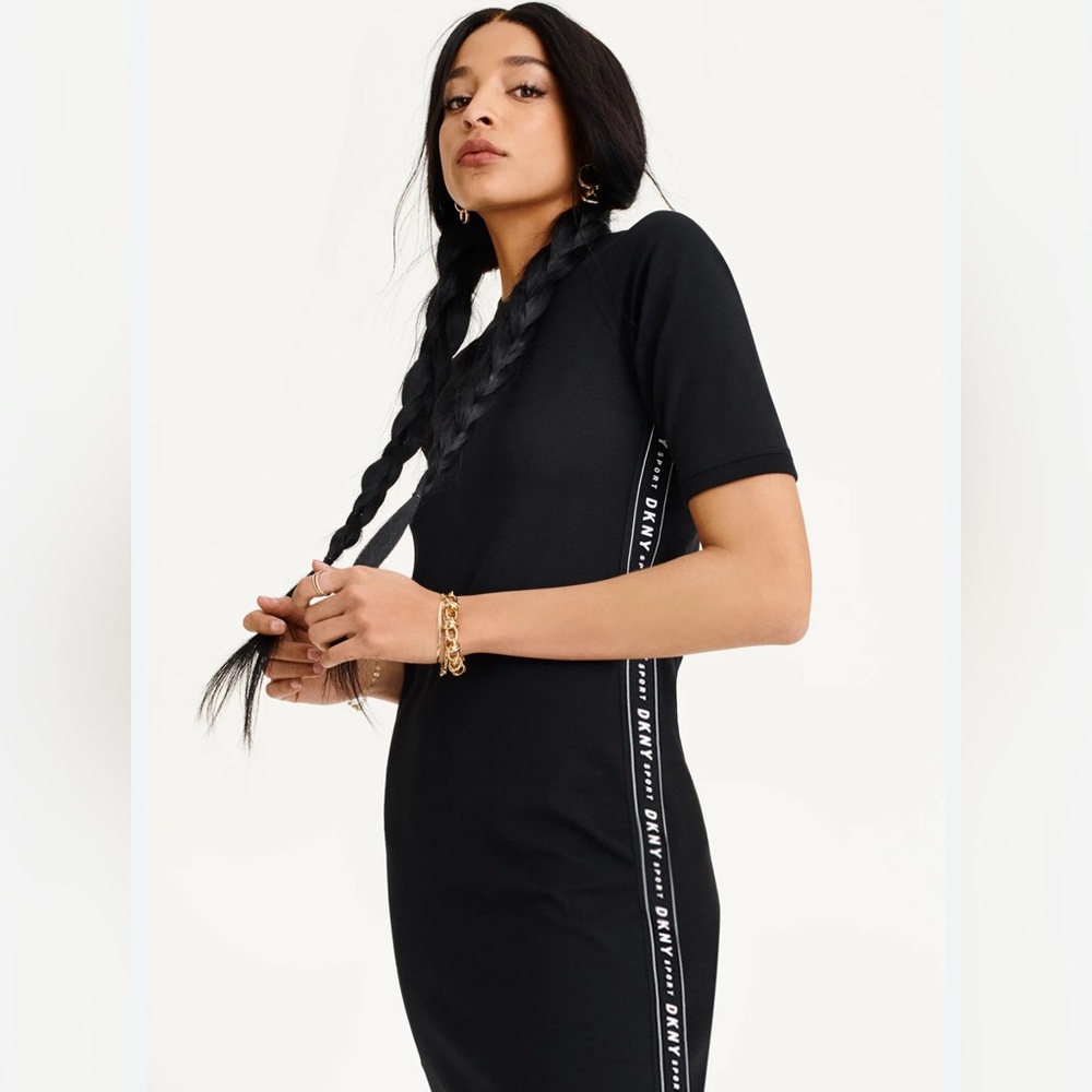 DKNY Sport  BODYCON DRESS WITH LOGO TAPING size SMALL